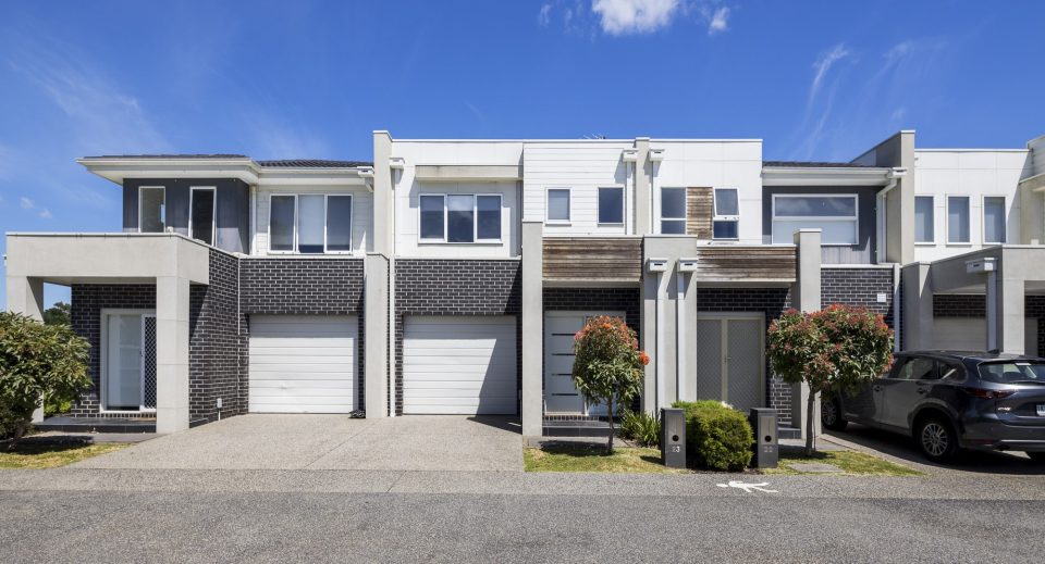 Townhouse estate with garden beds in Melbourne Townhouse estate with garden beds in Melbourne